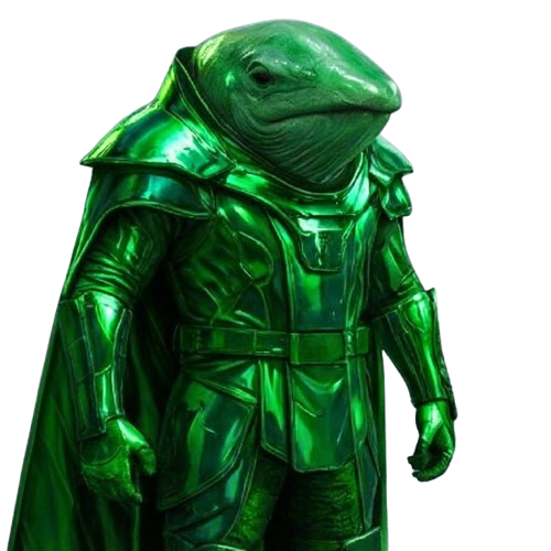 Green Whale Character